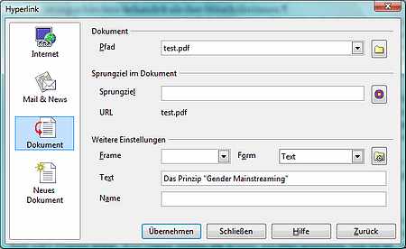 Einstellungen im Writer