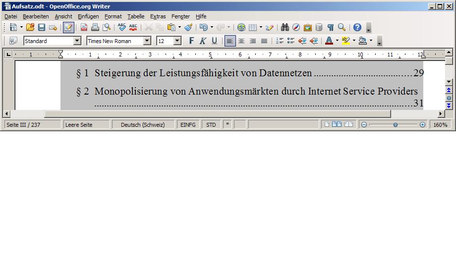Beispiel: Der Text &quot;Internet Service Providers&quot; müsste vor &quot;Providers&quot; umbrochen werden.