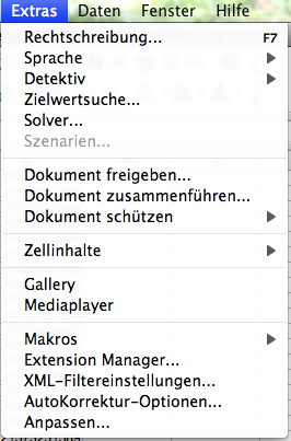 das ist was ich in extras habe