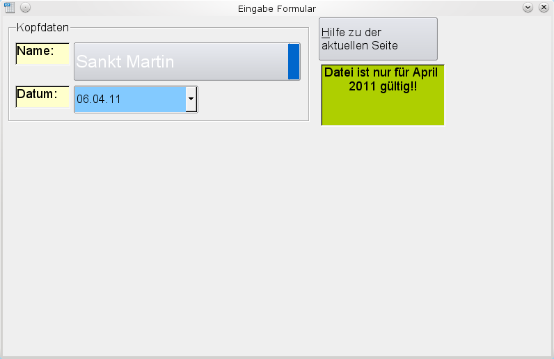 Screenshot des Dialogs