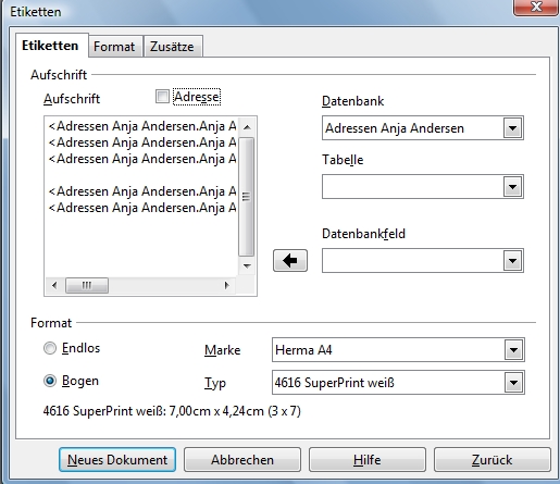 bild vom Etikettendruck
